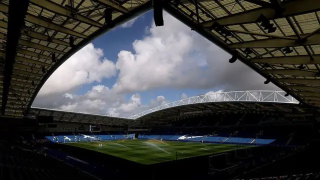 General view inside the Amex Stadium