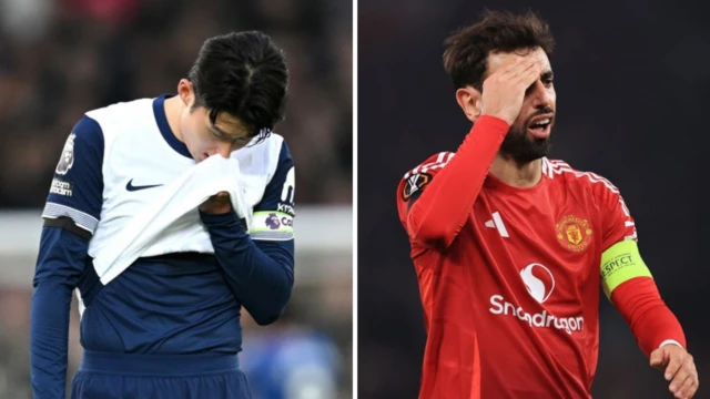 Son Heung-Min and Bruno Fernandes 