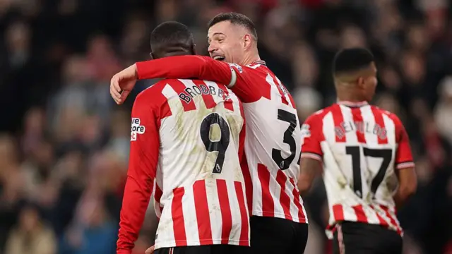 Brian Brobbey of Sunderland celebrates