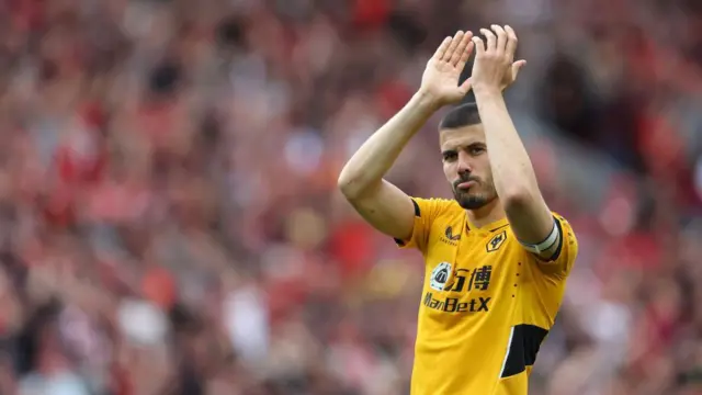 Conor Coady playing for Wolverhampton Wanderers