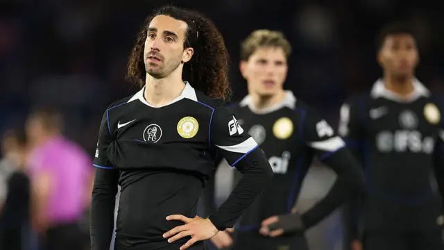 Marc Cucurella of Chelsea looks dejected