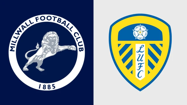 Millwall and Leeds United's club badges