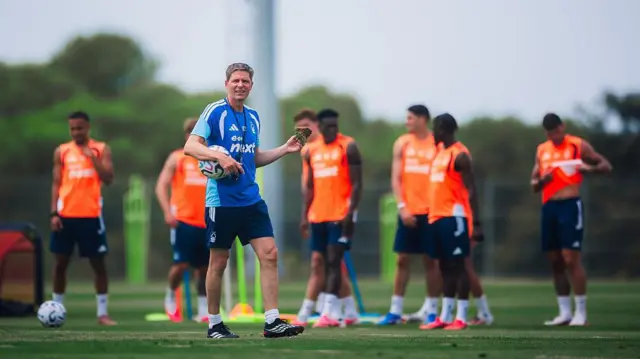 Oliver Glasner takes a training session 