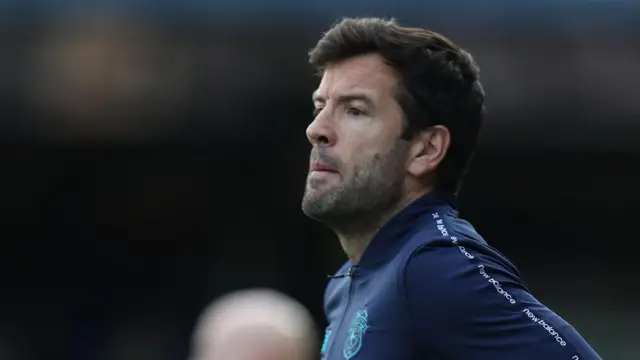 Cardiff City manager Brian Barry-Murphy looking focussed on the touchline during a game