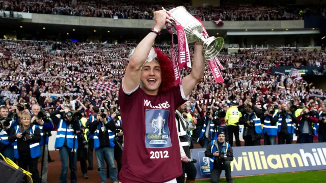 Rudi Skacel with the 2012 Scottish Cup