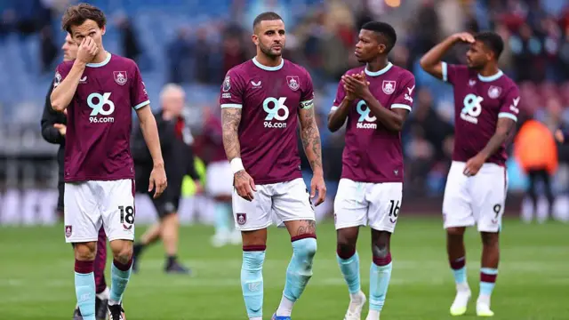 Burnley players v Liverpool