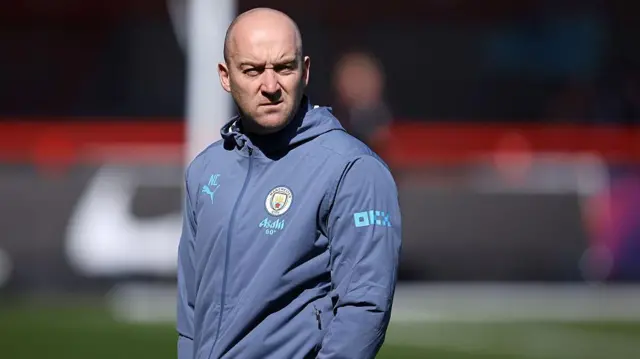Nick Cushing in Manchester City training