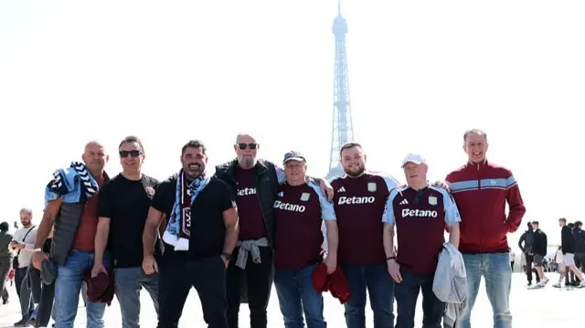 Aston Villa fans in Paris