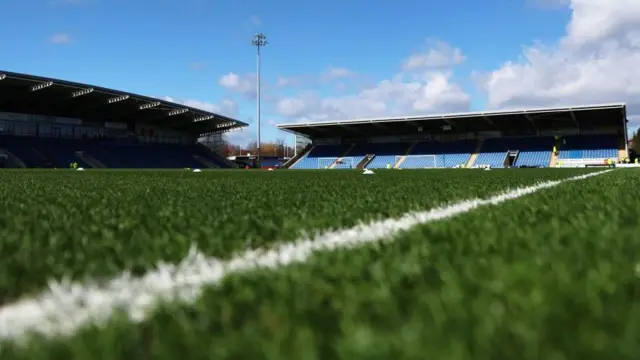 General view inside Chesterfield's SMH Group Stadium