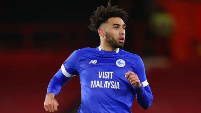 Kion Etete of Cardiff City during the Emirates FA Cup Third Round match between Sheffield United and Cardiff City at Bramall Lane on January 09, 2025