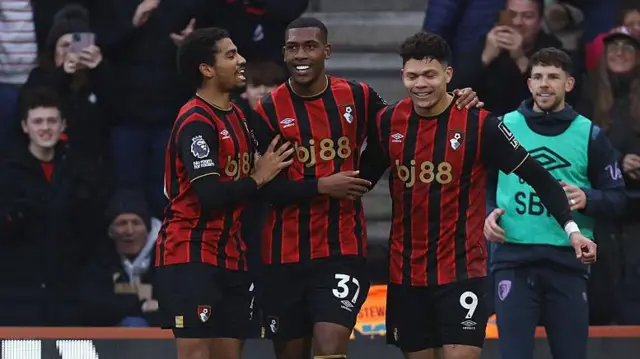 Bournemouth celebrate a goal