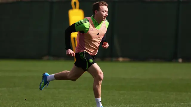 Alistair Johnston returned to Celtic training