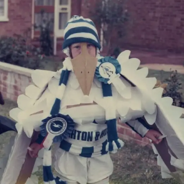 Brighton fan Rob dressed as a Seagull