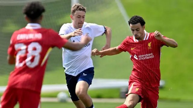 Curtis Jones in action against Preston