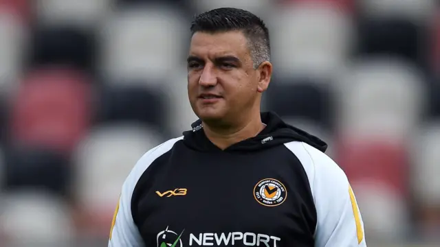 Nelson Jardim watched his Newport team lose 4-1 to Port Vale.