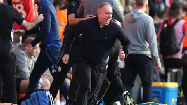 Steve Cooper celebrates