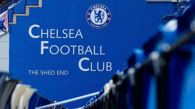 General view of the Chelsea Shed End logo