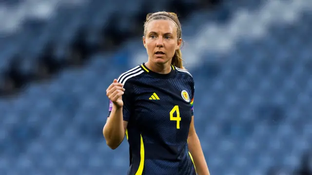 Rachel Corsie in action for Scotland