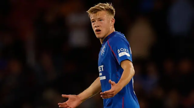 Connor Barron in action for Rangers