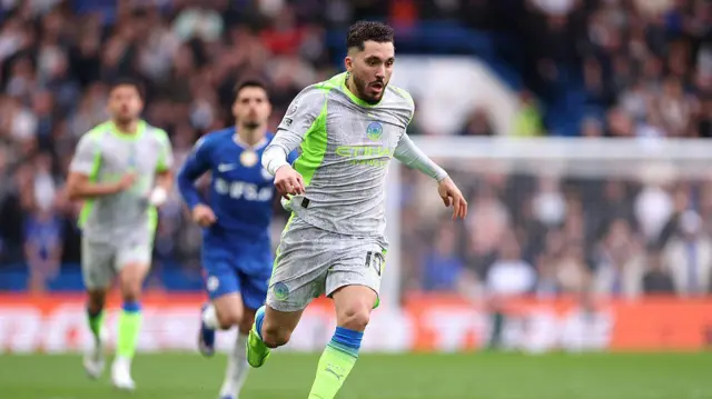 Rayan Cherki of Manchester City running