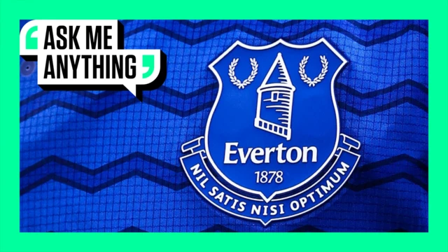 Everton badge on the Ask Me Anything banner