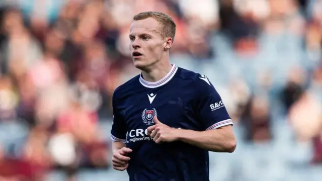 Dundee's Scott Tiffoney during a William Hill Premiership match at Dens Park, in Dundee, Scotland. (Photo by Craig Foy / SNS Group)