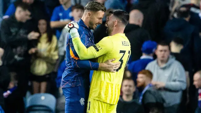 Rangers' Liam Kelly and Jack Butland