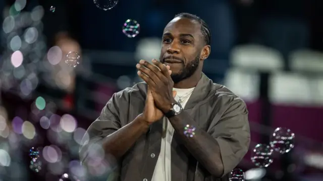 Michail Antonio of West Ham United applauds fans