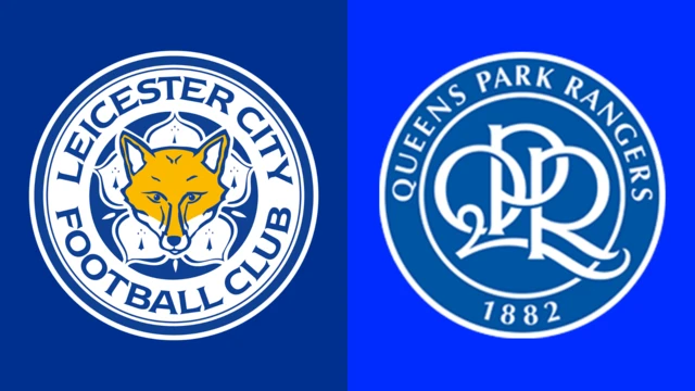Side-by-side of Leicester City and Queen's Park Rangers club badges