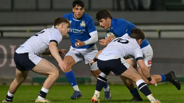 Scotland and Italy players