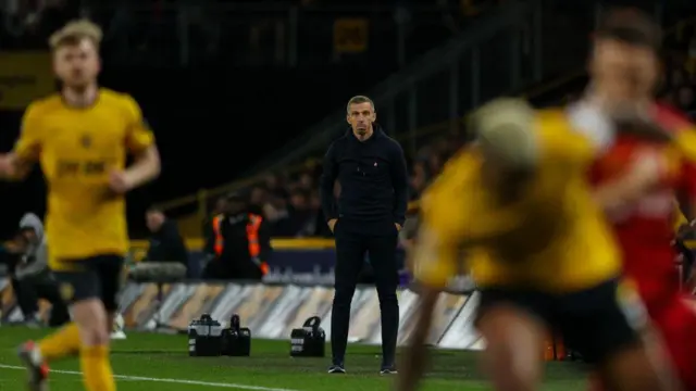 Gary O'Neil looks on during Wolves' match with Liverpool