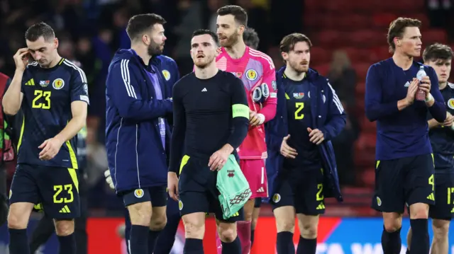 Scotland players look dejected