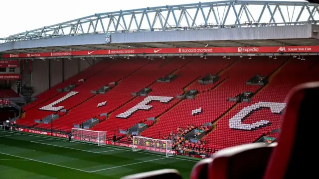 General view during the Premier League match between Liverpool FC and Chelsea FC at Anfield on October 20, 2024