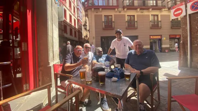 Manchester United fans in Bilbao