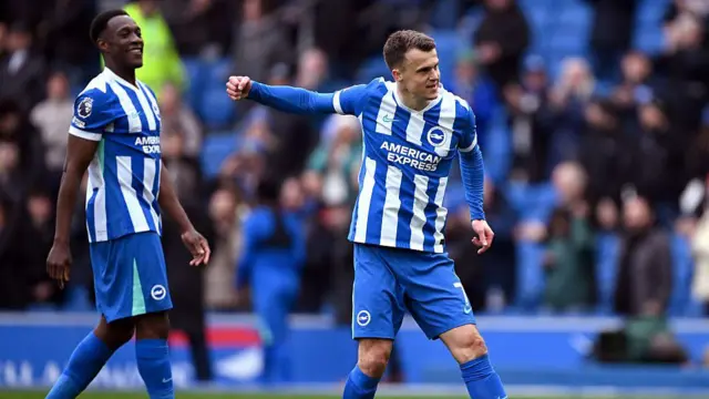 Solly March celebrates victory