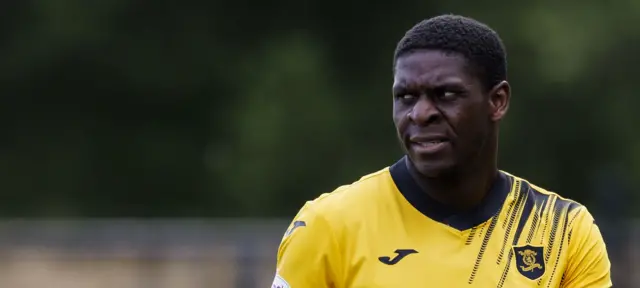 Livingston striker Joel Nouble