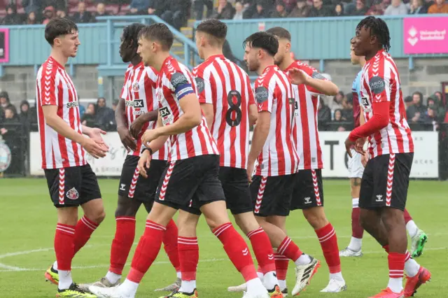 Sunderland players during their pre-season friendly with South Shields