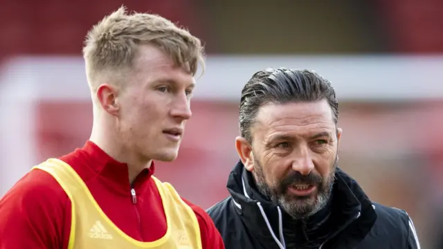 Ross McCrorie and Derek McInnes in 2021