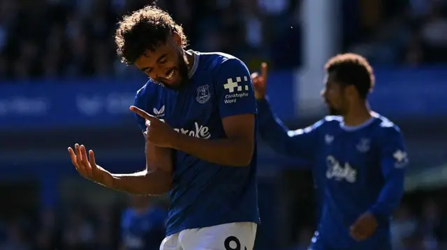 Everton's English striker Dominic Calvert-Lewin