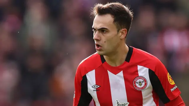 Sergio Reguilon in action for Brentford