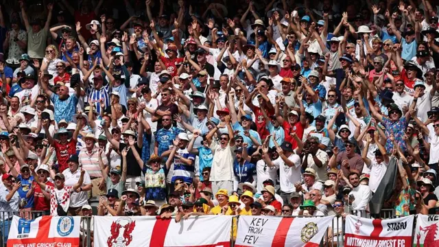 Barmy Army fans sing during first Ashes Test in Perth