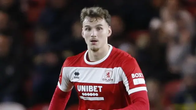 Rav van den Berg in action for Middlesbrough