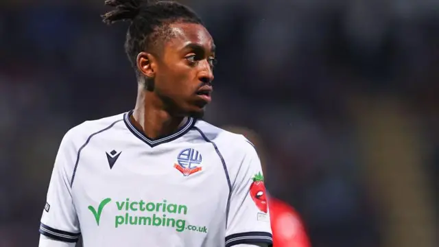 Paris Maghoma in action for Bolton Wanderers