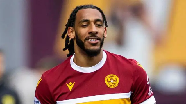 Dominic Thompson in action for Motherwell