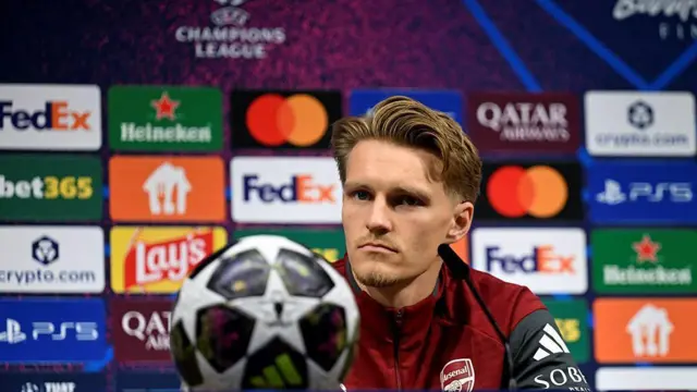 Martin Odegaard addresses media at Arsenal's pre-match press conference