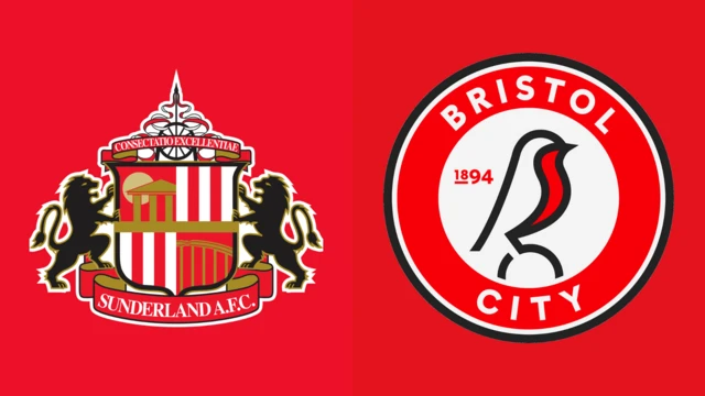 Sunderland and Bristol City crests