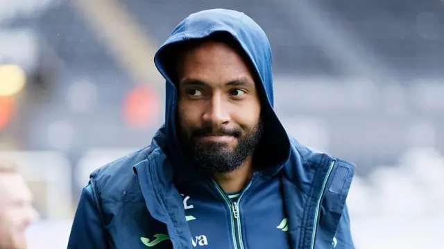 Swansea goalkeeper Lawrence Vigouroux arrives at a game