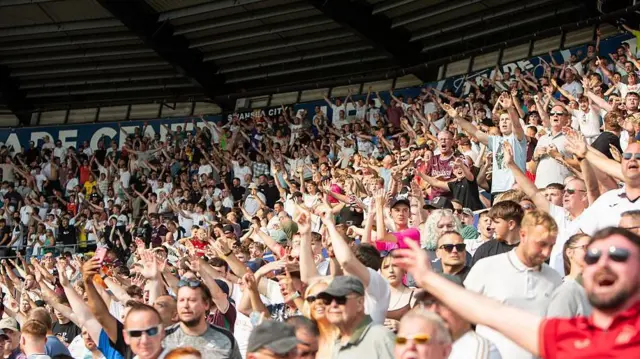 Swansea fans at last weekend's game against Sheffield United
