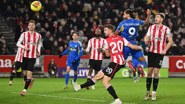  Dominic Calvert-Lewin of Leeds United scores 