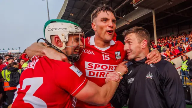 Cork players celebrate